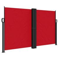 Windscherm uittrekbaar 140x600 cm rood - thumbnail