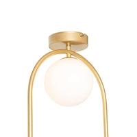 QAZQA Art deco plafondlamp goud met wit glas - Isabella - thumbnail