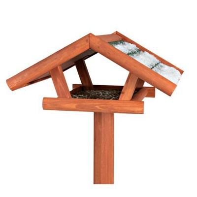 TRIXIE NATURA VOEDERHUIS MET STANDAARD BRUIN 46X22X44 CM / 115 CM