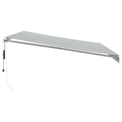 Luifel automatisch uittrekbaar 450x350 cm antraciet en wit