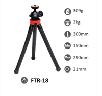 StudioKing flexibel tafelstatief ftr-18 met smartphone adapter - thumbnail