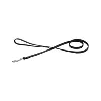 Hondenriem van leer 165cm x 20mm zwart - thumbnail