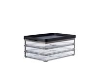 Mepal Omnia vleeswarendoos 3-laags zwart - thumbnail