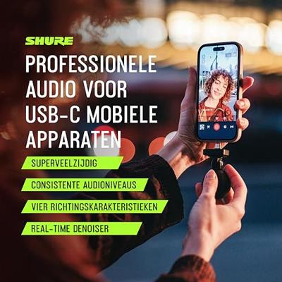 Shure MV88-USBC - stereomicrofoon met USB-C-aansluiting