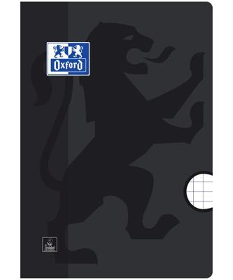 Oxford School schrift, ft A4, 72 bladzijden, met kantlijn, geruit 10 mm, zwart