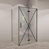 Zijwand BWS PC Design 200x60 cm Mat Zwart - thumbnail