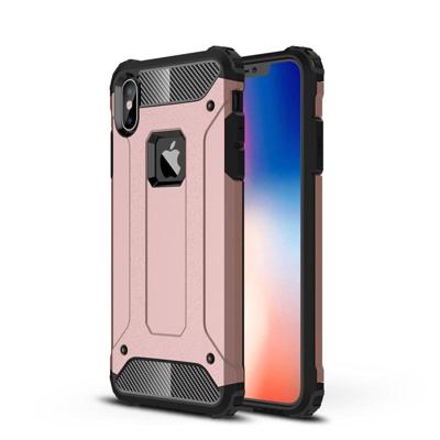 TPU + PC Armor combinatie terug Cover Case voor iPhone XS Max (Rose goud) TPU + PC Armor combinatie terug Cover Case voor iPhone XS Max (Rose goud)
