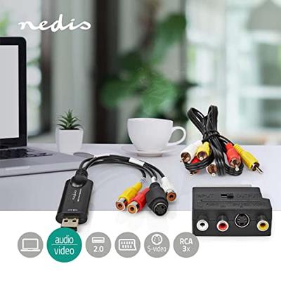 Nedis VGRRU101BK Videograbber Usb 2.0 480p A/v-kabel / Scart Nedis VGRRU101BK Videograbber Usb 2.0 480p A/v-kabel / Scart