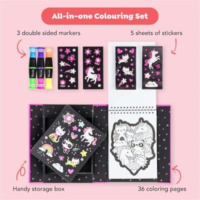 Selecta Neon kleurset - eenhoorns en vrienden Selecta Neon kleurset - eenhoorns en vrienden
