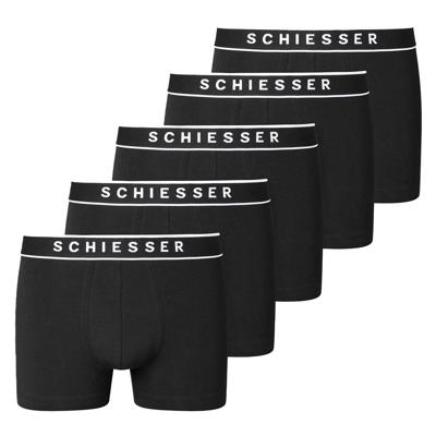 Schiesser Boxershorts 95/5 zwart 5-pack
