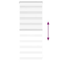 VidaXL Zebra rolgordijn 65x100 cm stofbreedte 60,9 cm polyester wit - thumbnail