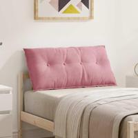 VidaXL Rugkussen roze 100 x 50 cm cordstof - thumbnail