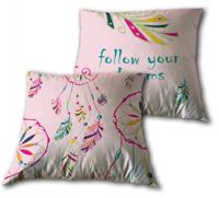 Aymax dromenvangerkussen 35 x 35 cm roze - thumbnail