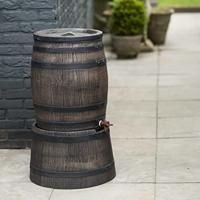 Nature standaard voor regenton met hout-look 45x28,5 cm bruin - thumbnail