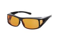 FitOfar overzetzonnebril zwart unisex met oranje lens VZ0001C - thumbnail