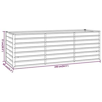 VidaXL Plantenbak verhoogd 240x80x77 cm cortenstaal roestig