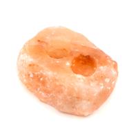 Zoutsteen Waxinelichthouder Roze (2 - 2,5 kg) ca. 21 x 9 x 8 cm - thumbnail