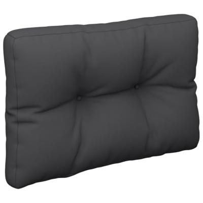 VidaXL Palletkussen 60x40x12 cm stof zwart