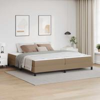 Bed met matras Cappuccino 200 x 200 cm Kunstleer - thumbnail