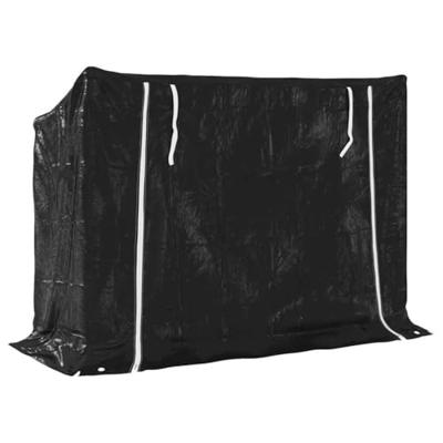 VidaXL Haardhoutrek met regenhoes 151x60,5x110,5 cm staal VidaXL Haardhoutrek met regenhoes 151x60,5x110,5 cm staal