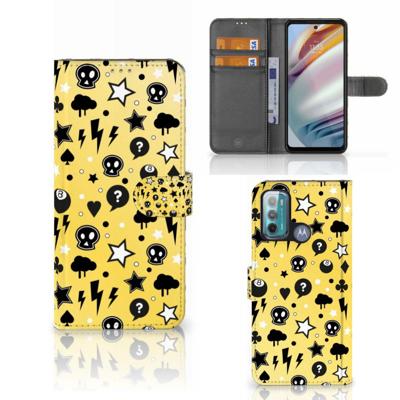 Telefoonhoesje met Naam Motorola Moto G60 Punk Geel Telefoonhoesje met Naam Motorola Moto G60 Punk Geel
