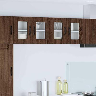 Keukenkast 2 pcs Bruin Eiken 60 x 31 x 40 cm Bewerkt hout