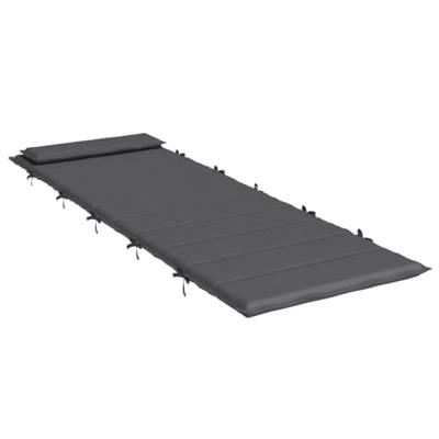 Ligbedkussen 180x60x4 cm oxford stof antracietkleurig