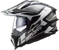 LS2 endurohelm "mx701 explorer alter", uitneembaar en wasbaar, rescue wangkussentjes, micrometrische sluiting, verwijderbare helmtop, voorbereiding voor helmcommunicatie, pinlock 70 maxvision™. helmet mx701 explorer alter m bl./white matt - thumbnail