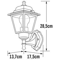 KonstSmide Klassieke muurlampZagreb Up zwart - 7093-750 - thumbnail