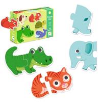 DJECO Dieren Duo Puzzel groen - thumbnail