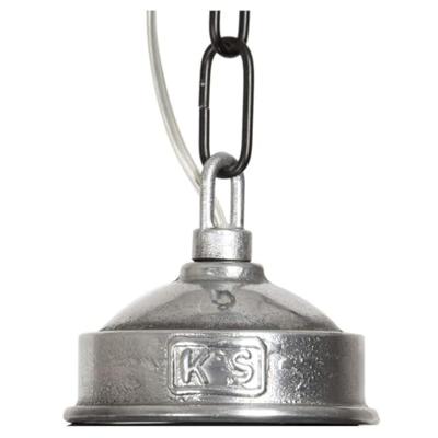 Hanglamp aan ketting Porto Fino aluminium met antraciet deksel