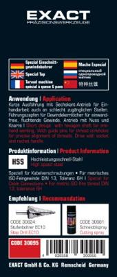 Exact 05975 Tapboren Metrisch fijn Mf32 1.5 mm Rechtssnijdend HSS 1 stuk(s) Exact 05975 Tapboren Metrisch fijn Mf32 1.5 mm Rechtssnijdend HSS 1 stuk(s)