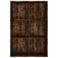 Boekenkast/dressoir 66x30x98 cm bewerkt hout gerookt eikenkleur - thumbnail