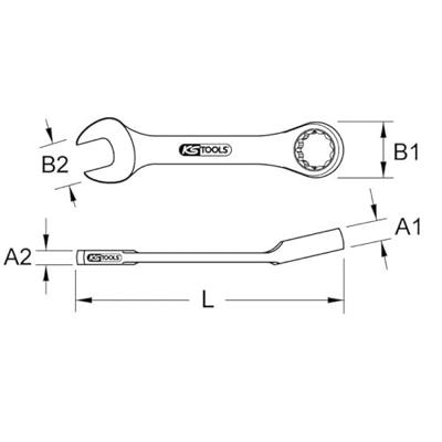 KS Tools 518.0006 518.0006 Ring-steeksleutel Sleutelbreedte (metrisch) 7 mm