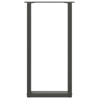Console tafelpoten 2 st U-vormig 28x(72-73) cm staal antraciet Console tafelpoten 2 st U-vormig 28x(72-73) cm staal antraciet