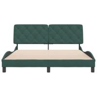 Bedframe zonder matras 160x200 cm fluweel donkergroen - thumbnail