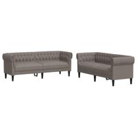 3-delige Loungeset stof taupe - thumbnail