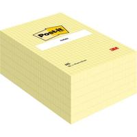 Memoblok post-it 662 102x152mm ruit geel | 6 stuks - thumbnail