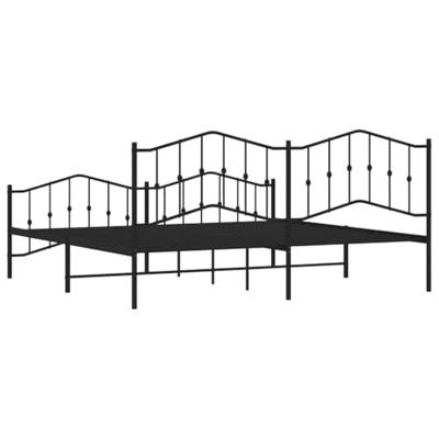 Bedframe met hoofd- en voeteneinde metaal zwart 193x203 cm Bedframe met hoofd- en voeteneinde metaal zwart 193x203 cm