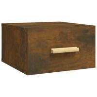 Nachtkastje wandgemonteerd 35x35x20 cm gerookt eikenkleurig - thumbnail