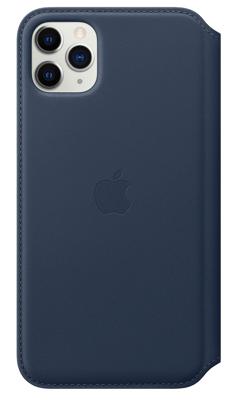 Apple leather Folio case iPhone 11 Pro Max Deep Sea Blue