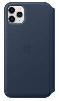 Apple leather Folio case iPhone 11 Pro Max Deep Sea Blue - thumbnail