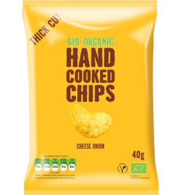 Trafo Chips handcooked kaas & ui bio 40 Gram Trafo Chips handcooked kaas & ui bio 40 Gram