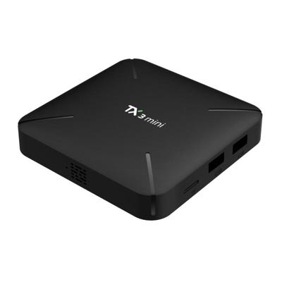 TX3 mini 4K HD Smart TV BOX Android 7.1 S905W Quad Core Cortex-A53 Up to 2GHz 1GB+8GB Support TF Card SPDIF LAN AV WiFi(Black)