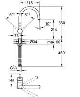 Grohe Minta keukenkraan met mousseur chroom - thumbnail