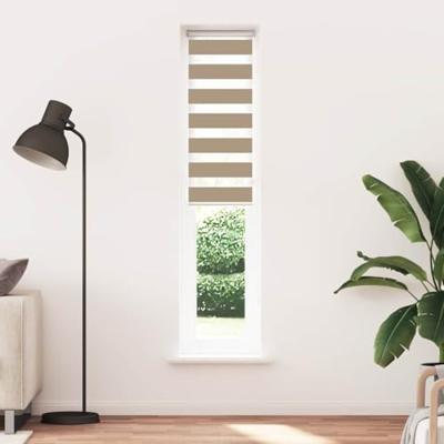 VidaXL Zebra blind 40x200 cm stofbreedte 35,9 cm polyester zandbruin VidaXL Zebra blind 40x200 cm stofbreedte 35,9 cm polyester zandbruin