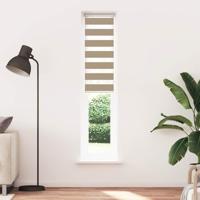 VidaXL Zebra blind 45x200 cm stofbreedte 40,9 cm polyester zandbruin - thumbnail