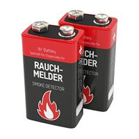 Ansmann Rauchmelderbatterie 9V batterij (blok) Alkaline 9 V 2 stuk(s) - thumbnail