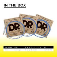 DR Strings NBA-11 Hi-Def Neon blue 11-50 set snaren voor akoestische westerngitaar - thumbnail