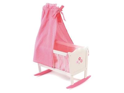 Houten Poppenwieg - Fiori Bianco